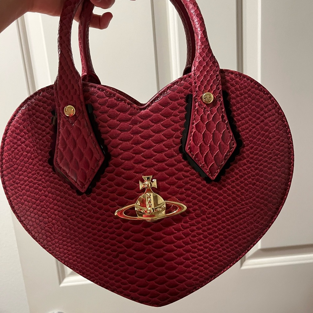 Vivienne Westwood Dark Pink Heart Bag